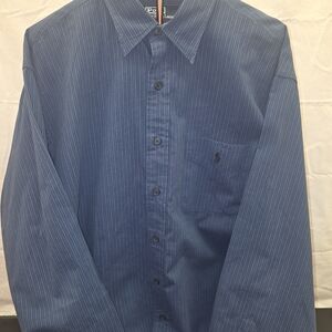 Polo by Ralph Lauren Men's Blue Striped Shirt